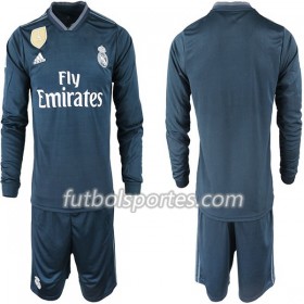Camisetas Real Madrid Niño Segunda Equipacion 2018/2019 Manga Larga